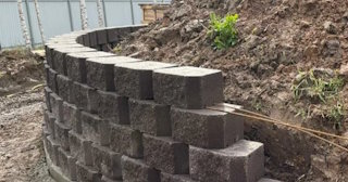 Установка подпорной стенки в Черняховске в октябре